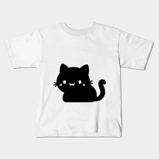 CUTE BLACK CAT Kids T-Shirt